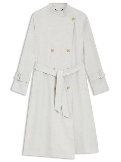 BOSS BELTED COAT WITH DOUBLE-BREASTED CLOSURE