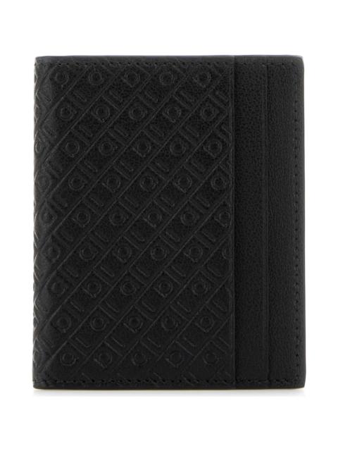 FERRAGAMO Black Leather Card Holder