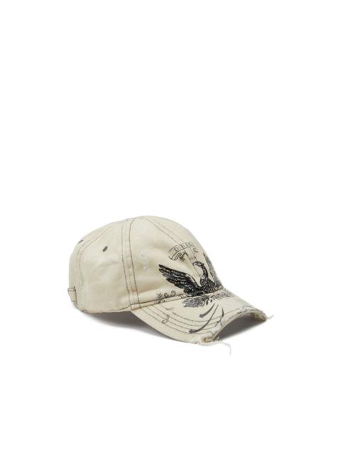 distressed baseball cap