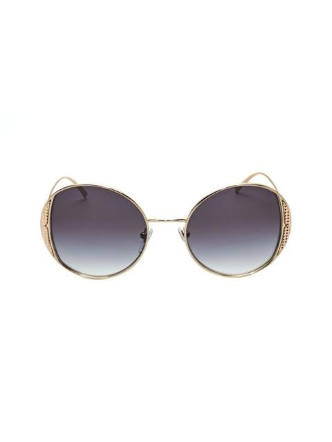 BVLGARI Bvlgari Ladies Gold Tone Round Sunglasses 0BV6169-20148G-2