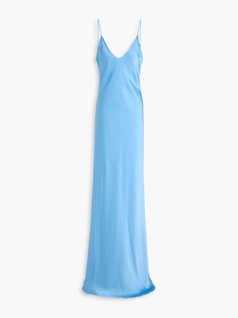 Victoria Beckham Open-back satin-crepe maxi slip dress