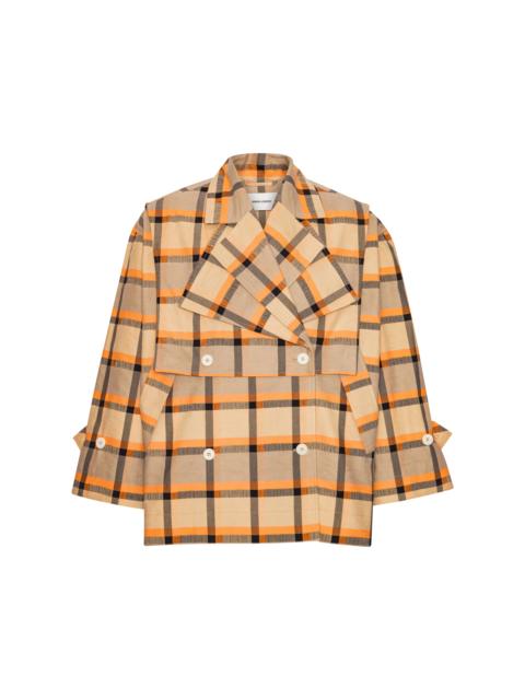 HENRIK VIBSKOV HANDS DOWN JACKET - TRENCH CHECKS