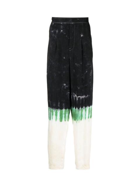 TOGA VIRILIS TIE-DYE PRINT STRAIGHT-LEG TROUSERS