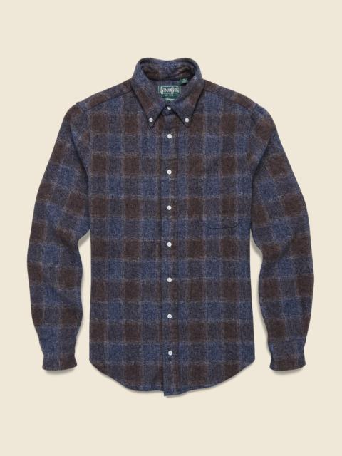 Gitman Vintage Brushed Cotton Plaid Shirt - Brown