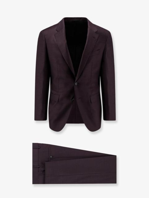 BOSS Boss Harvers Virgin Wool Suit Brown