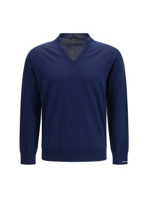 Prada Prada Men Cotton V-Neck Sweater