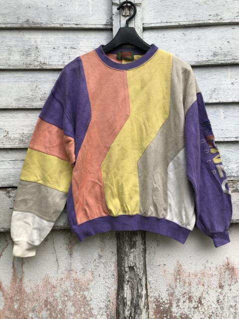 Vintage Kenzo Golf Colour Block Cropped Sweatshirt