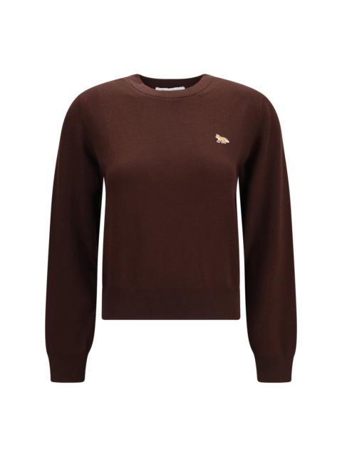 Maison Kitsuné Maison Kitsuné Baby Fox Merino Jumper Dark Wood