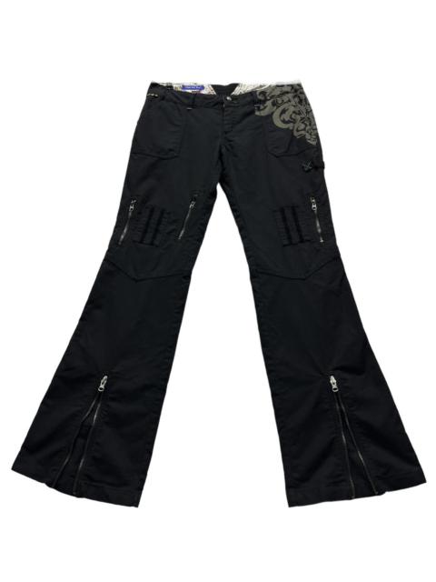 Other Designers Seditionaries - TRIPLE 5 SOUL Bondage Multizipper Tribal Tattoo Zipper Flare