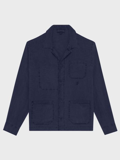 Vilebrequin Men Linen Solid Overshirt
