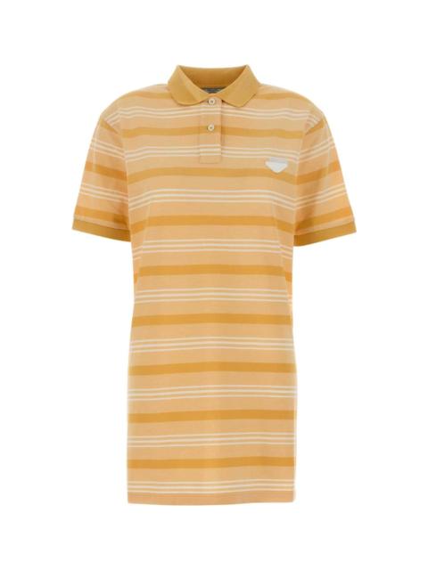 Prada Embroidered Piquet Polo Dress