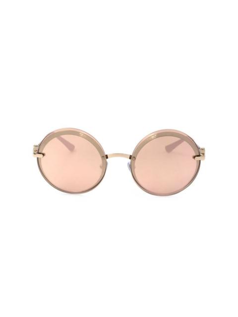 BVLGARI Bvlgari Ladies Rose Gold Tone Round Sunglasses 0BV6149B-278/4Z-2