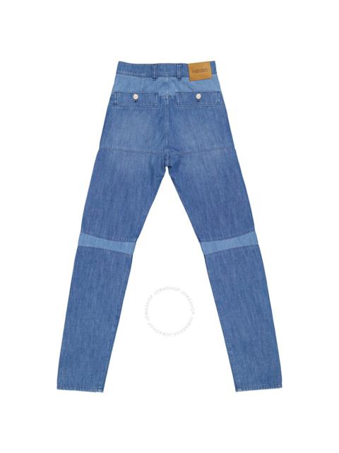 KENZO Kenzo Ladies Navy Blue Straight Faded Denim Jeans