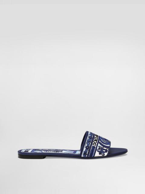 Embroidered slides