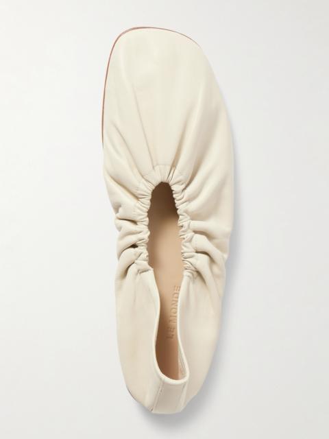 LE MONDE BÉRYL Mica Gathered Leather Ballet Flats