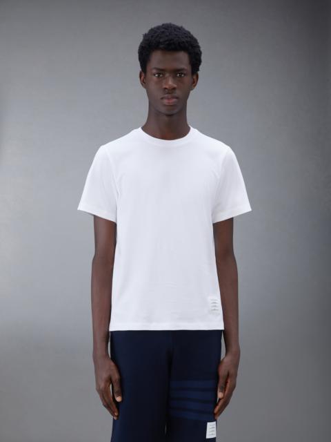 Thom Browne White Medium Weight Jersey Side Slit Relaxed Fit Tee