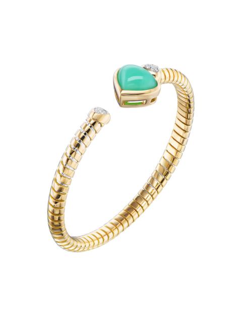 Marina B Chrysoprase Diamond Trisolina Bangle Bracelet