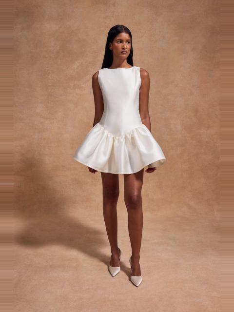 De La Vali SENTIDO MINI DRESS IN IVORY TWILL