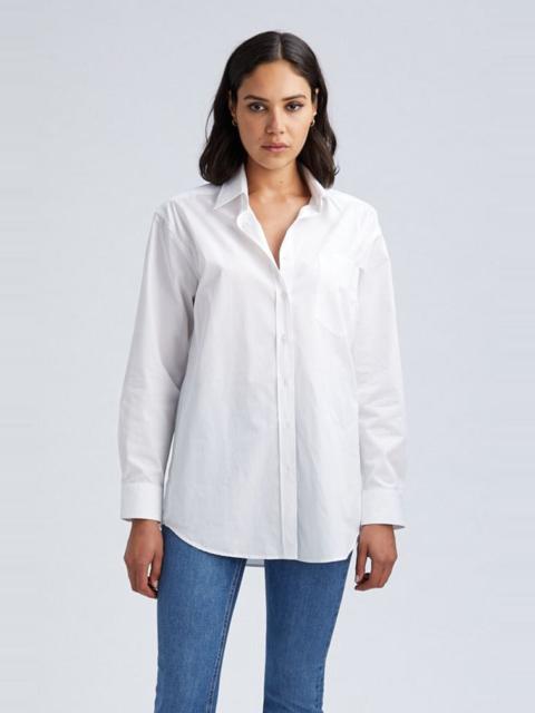 SPRWMN WHITE SLIM FIT BUTTON DOWN WITH POCKET