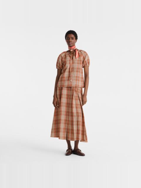 Longchamp Shirt Amber - Plaid linen