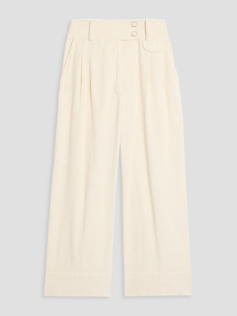 FARM RIO Cotton-corduroy wide-leg pants