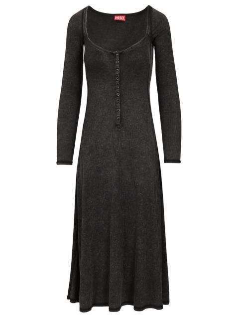 Diesel Diesel Women Shaded Ribbed Jersey Midi Dress