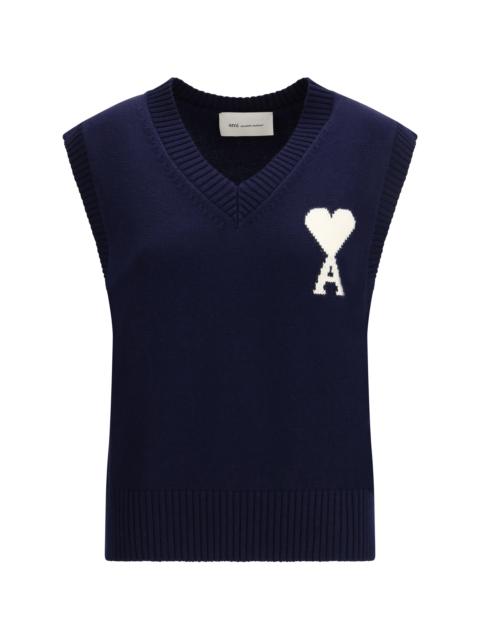 AMI Paris Ami Paris Women Sleeveless V-Neck Knitted Sweater