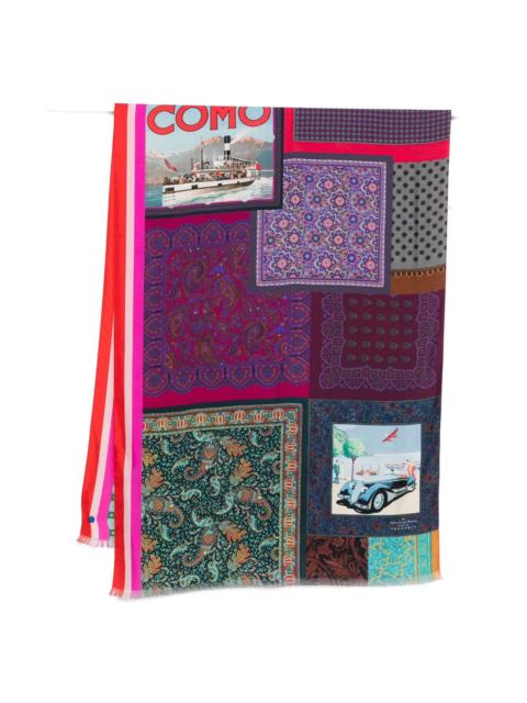Pierre-Louis Mascia Lago di Como silk printed scarf