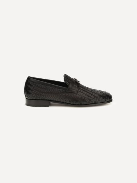 FERRAGAMO Woven Gancini Loafers