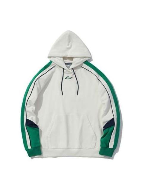 Li-Ning Li-Ning Sports Fashion Series Colorblock Hoodie 'White Green' AWDQ258-1