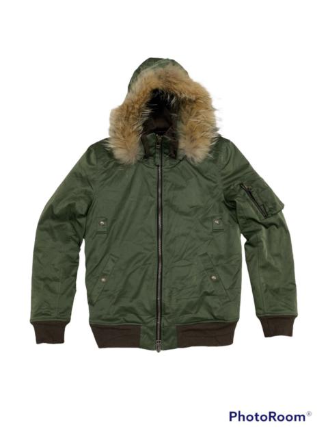 Other Designers NO ID - RACOON FUR INSULATED BOMBER JACKET LIKE NEW!