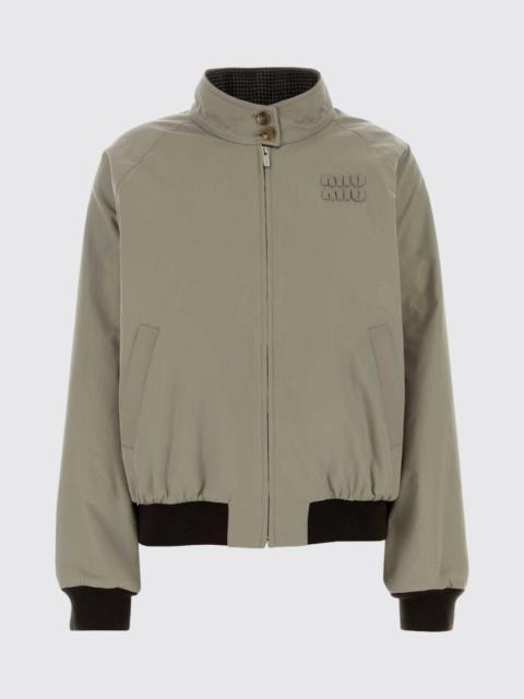 Miu Miu Miu Miu Women Cotton Blend Bomber Jacket Miu Miu