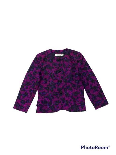Dior VINTAGE CHRISTIAN DIOR FLORAL MOTIVE JACKET COAT