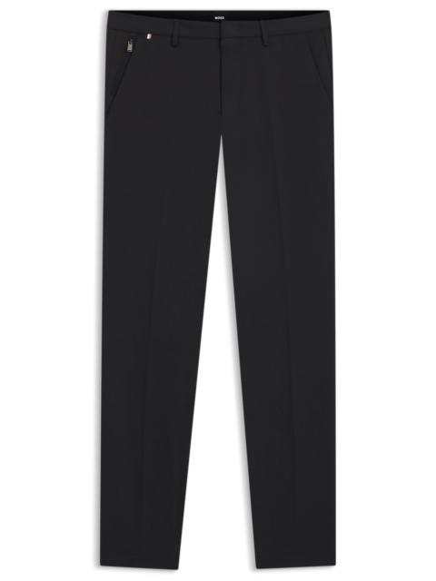 BOSS SLIM-FIT TROUSERS IN STRETCH COTTON