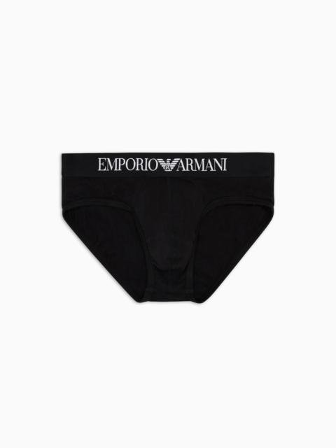 EMPORIO ARMANI Basic briefs with logo waistband