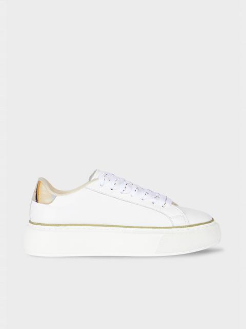 Paul Smith Women's White Leather 'Guppy' Platform Trainers
