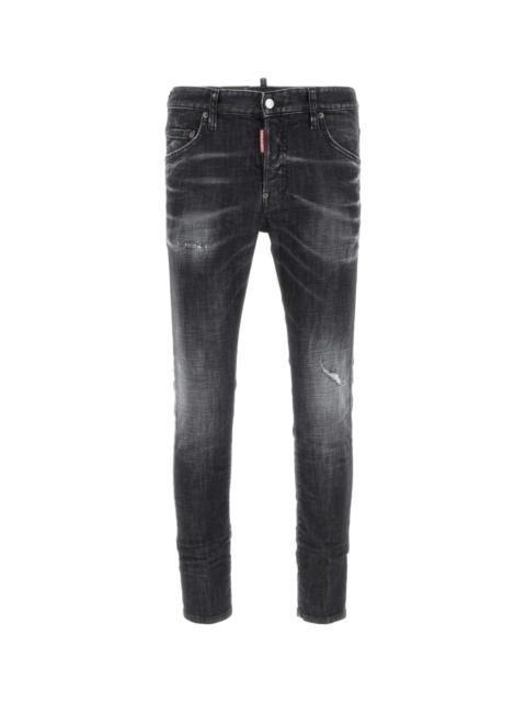 DSQUARED2 Dsquared Men Black Stretch Denim Skater Jeans