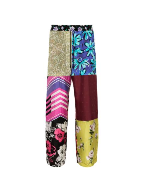 Regenerated Silk Scarves straight-leg trousers