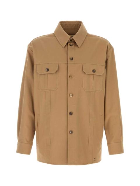 Valentino Valentino Garavani Men Camel Twill Shirt