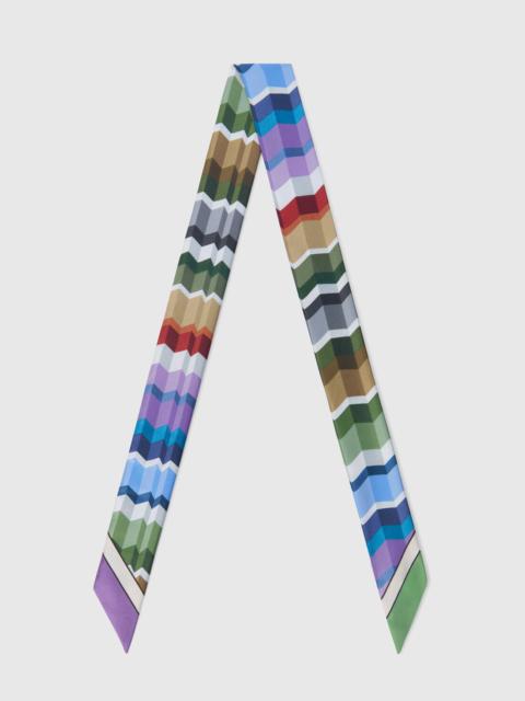 Missoni Pure silk multipurpose headband with print and logo