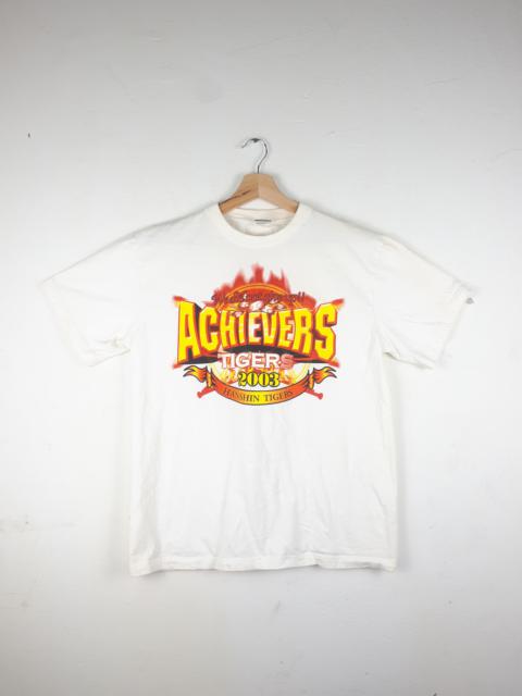 Other Designers Vintage - Vtg 2003 Hanshin Tigers Achievers Flaming Graphic Tshirt