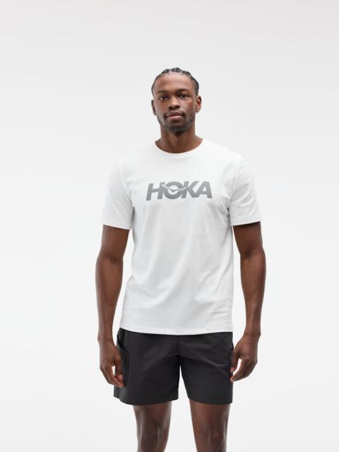 HOKA Men's Core Logo CTN SS Tee Shirt in White