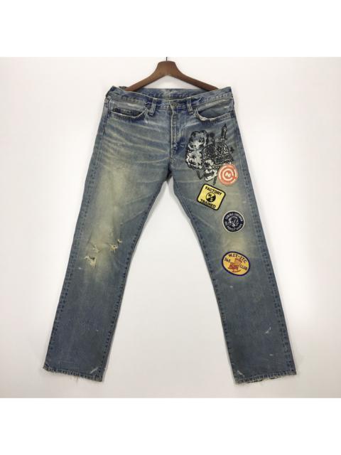 Other Designers Distressed Denim - RNA Inc. Japan Distressed Patchwork Denim