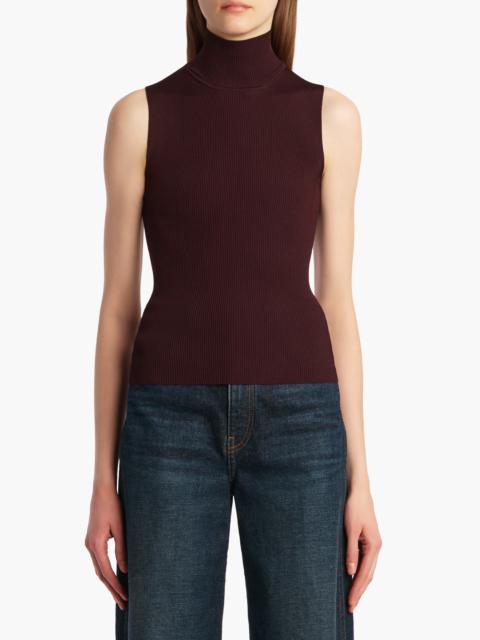Khaite Benita Rib Top in Almandine at Nordstrom