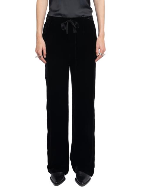 Zadig & Voltaire Zadig & Voltaire Poma Velvet Drawstring Pants in Black at Nordstrom