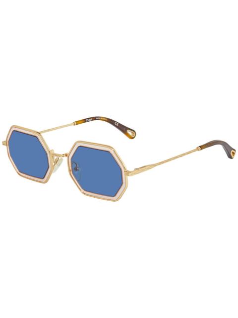 Chloé Chloe Blue Rectangular Sunglasses CE146S 832 53