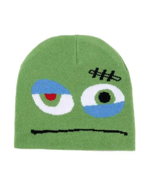 Japanese Brand - 🔥🕷☠️ Japanese style Beanie hat Zombie pattern y2k ⚡️