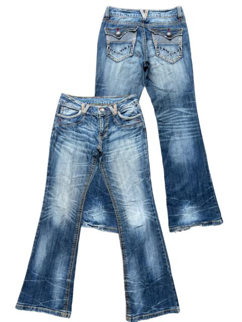 Other Designers Japanese Brand - Flare Copper Smith Distressed Wideleg Denim Jeans 32x33