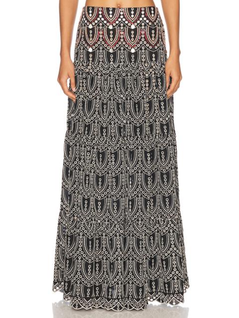 Johanna Ortiz Palm Rhythm Maxi Skirt