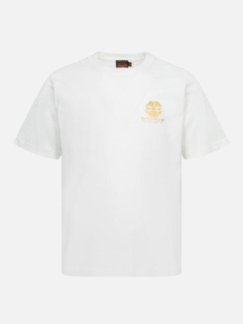 EVISU KAMON AND LOGO FOIL PRINT REGULAR FIT T-SHIRT